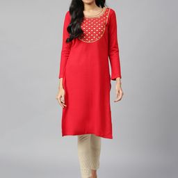 AURELIA Women Floral Yoke Design Kurta-picture-44