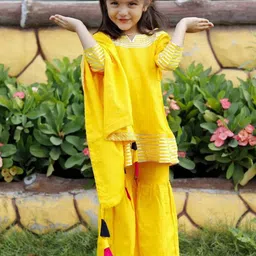 BAESD Girls A-Line Georgette Kurta With Sharara & Dupatta-picture-15