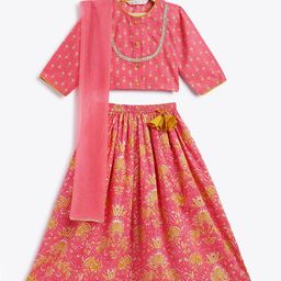 Campana Girls Printed Ready to Wear Lehenga & Blouse With Dupatta-57