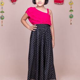 KASYA Girls One Shoulder Ready To Wear Lehenga & Blouse-picture-27