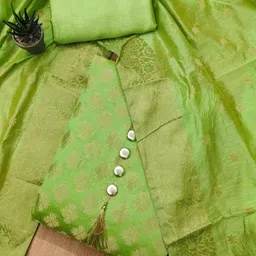 LeeliPeeri Designer Ethnic Motifs Woven Design Banarasi Unstitched Dress Material-image-84
