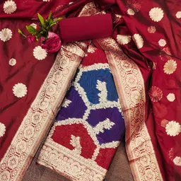 KALINI Ethnic Motifs Woven Design Unstitched Dress Material-image-36
