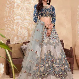 ALIZEH Semi-Stitched Lehenga & Unstitched Blouse With Dupatta-53