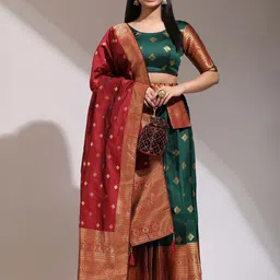 Fabcartz Semi-Stitched Lehenga & Blouse With Dupatta-picture-14