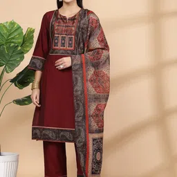 Nayam By Lakshita Regular Patchwork Chanderi Cotton Kurta with Palazzos with Dupatta-image-47