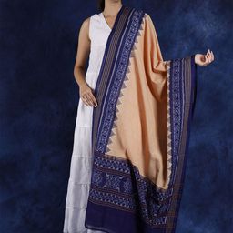 Exotic India Ethnic Motifs Woven Design Pure Cotton Ikat Dupatta-13