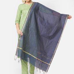 Dupatta Bazaar Checked Dupatta-0