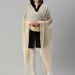 Soch Women Beige Poly Georgette Dupatta-image-44