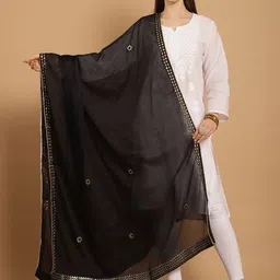 SOUNDARYA Embroidered Dupatta with Mirror Work-58