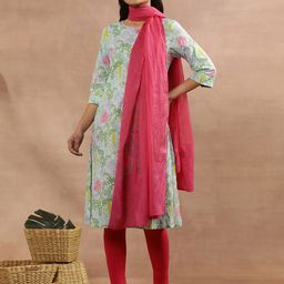 W Woven Design Dupatta With Thread Work image 1