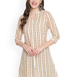 SAVI Floral Printed A-Line Cotton ?????Kurta-image-28