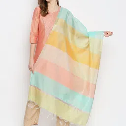Dupatta Bazaar Blue & Green Woven Design Dupatta-picture-18