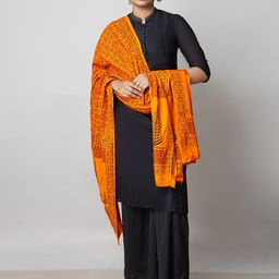 Unnati Silks Ethnic Motifs Printed Pure Cotton Dupatta-15