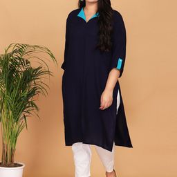 LastInch Women Blue Solid Kurta-image-28
