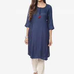 Rangriti Women Blue Kurta-26