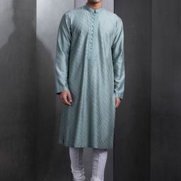 Rohit Gandhi + Rahul Khanna Mandarin Collar Cotton Strigth Kurta-43