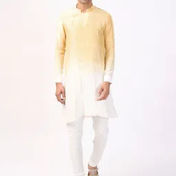 Rohit Gandhi + Rahul Khanna Ombre Dyed Mandarin Collar Kurta-32