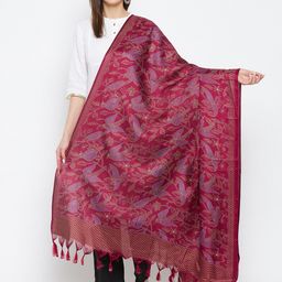 Clora Creation Maroon Ethnic Motifs Printed Dupatta-6