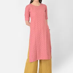 Span Women Pink Printed Kurta-20
