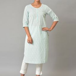 AURELIA Printed Pure Cotton Straight Kurta-1