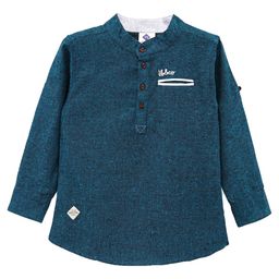 TONYBOY Boys Premium Mandarin Collar Pure Cotton Casual Shirt-image-24