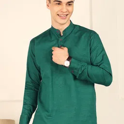 FUBAR  Thread Work Mandarin Collar Straight Kurta-picture-13
