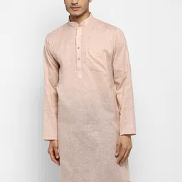 ROYAL KURTA Men Brown Pure Cotton Kurta with Churidar-image-79