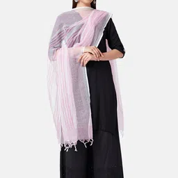 RANGMANCH BY PANTALOONS Striped Cotton Dupatta-11