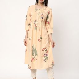 R&B Round Neck Floral Printed Anarkali Kurta-picture-3