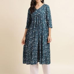 Fabclub Floral Printed Empire Anarkali Kurta-image-69