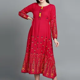 True Shape Ethnic Motif Printed Maternity Anarkali Kurta-picture-30
