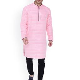 Kuons Avenue Men Pink Pastels Kurta-image-50