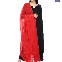 Tulip Eden Pack Of 2 Ethnic Printed Foil Print Dupatta-image-57