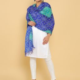 Soch Blue & Off White Printed Dupatta-picture-19