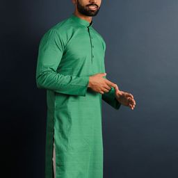 Lightpole Mandarin Collar Straight Pure Cotton Kurta-image-62