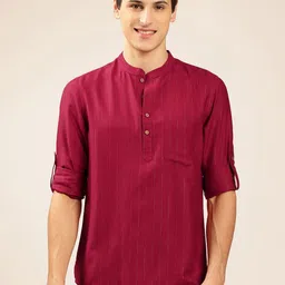 Anouk Mandarin collar Pathani Kurta-image-4