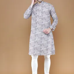Anouk White Ethnic Motifs Printed Straight Kurta-image-79