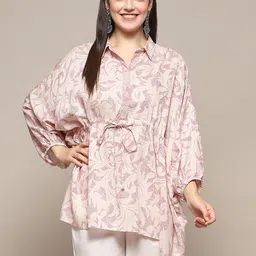 Biba Floral Printed Batwing Sleeve Pathani Kurta-picture-19