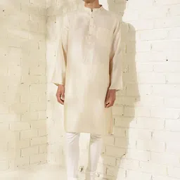 Fabindia Geometric Printed Mandarin Collar Comfort Fit Straight Kurta-40