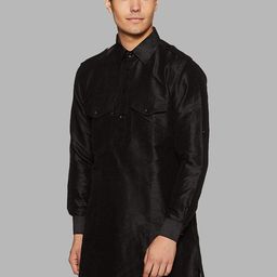 ROYAL KURTA Men Black Solid Kurta-picture-16
