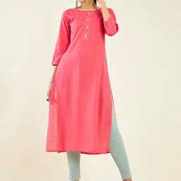 Soch Round Neck Sequins Kurta-picture-53