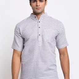 Enchanted Drapes Striped Woven Design Straight Kurta-picture-38