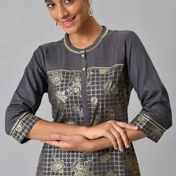 AURELIA Printed Button Down Liva Kurta image 2