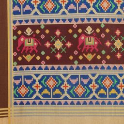 Kaizen TEXO FAB Grey & Red Ethnic Motifs Printed Dupatta image 5