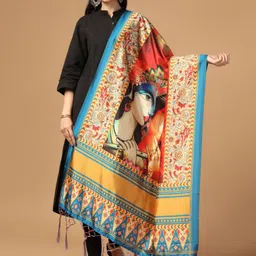 Kaizen TEXO FAB Ethnic Motifs Printed Silk Dupatta image 5