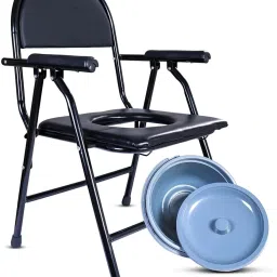 Commode Chair for Adults with Arm Rest & Cushion Back Support Commode Chair for Adults with Arm Rest & Cushion Back Support Western Commode-image-44