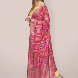 Dupatta Bazaar Ethnic Motifs Woven Design Bandhani Dupatta image 2