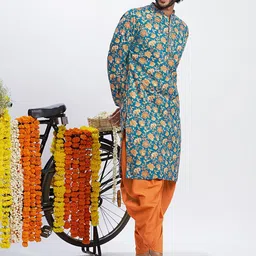 Anouk Men Printed Thread Work Kurta image 5