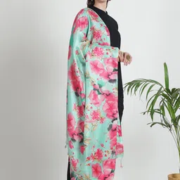 LOOM LEGACY Printed Art Silk Dupatta image 3