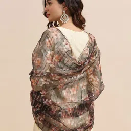 Dupatta Bazaar Printed Organza Foil Print Dupatta image 3